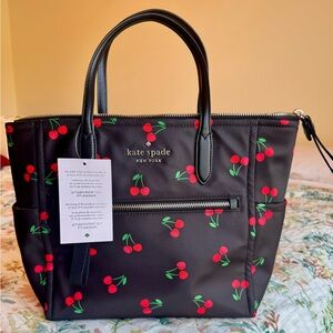 Kate Spade Cherry Pattern Tote Bag
